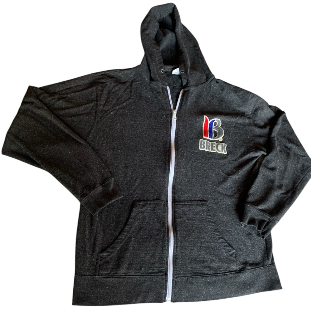Breckenridge, CO Ski Resort Mens Zip Up Soft Warm Marled Black Hoodie Jacket